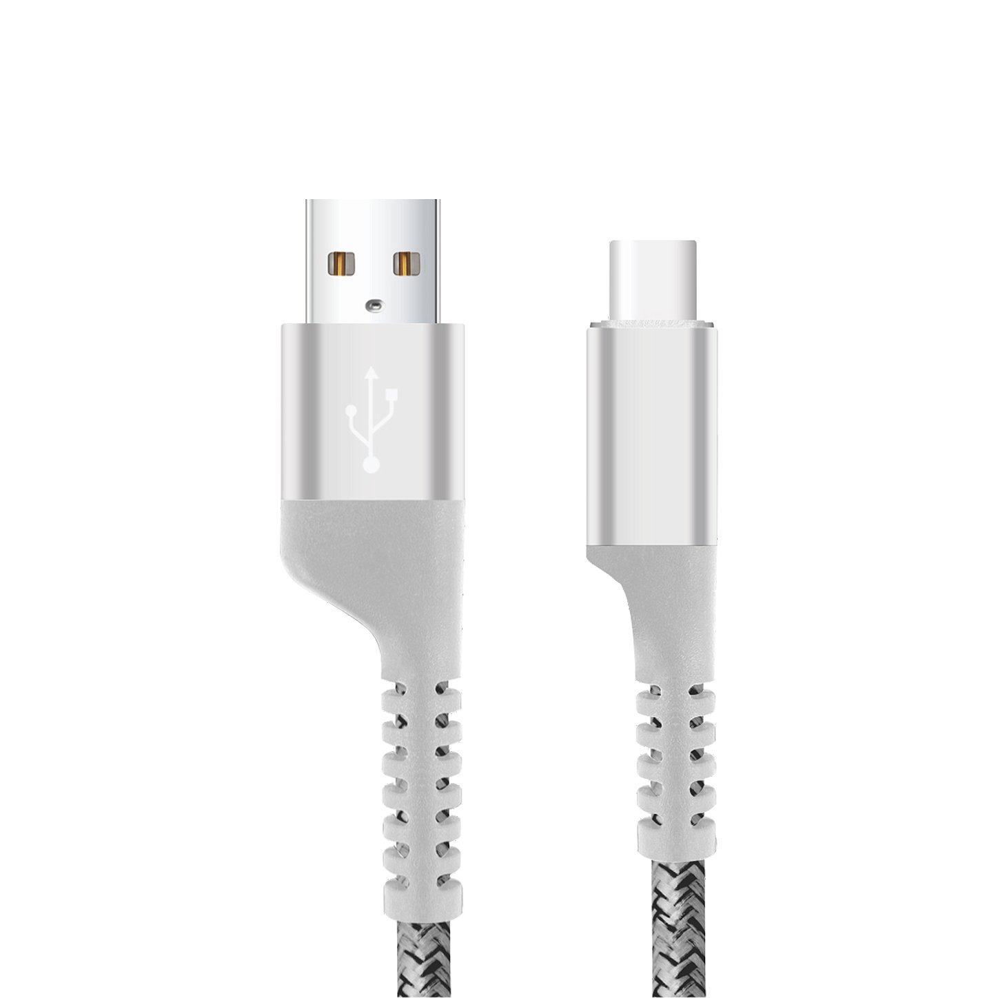 Cabo Lightning / USB-A | Micro USB -A |Tipo C / USB-A 1M Nylon Trançado, Carregamento Rápido 3A e Transferência de Dados 480Mbps - Branco - Fish Kevlar - foto 2