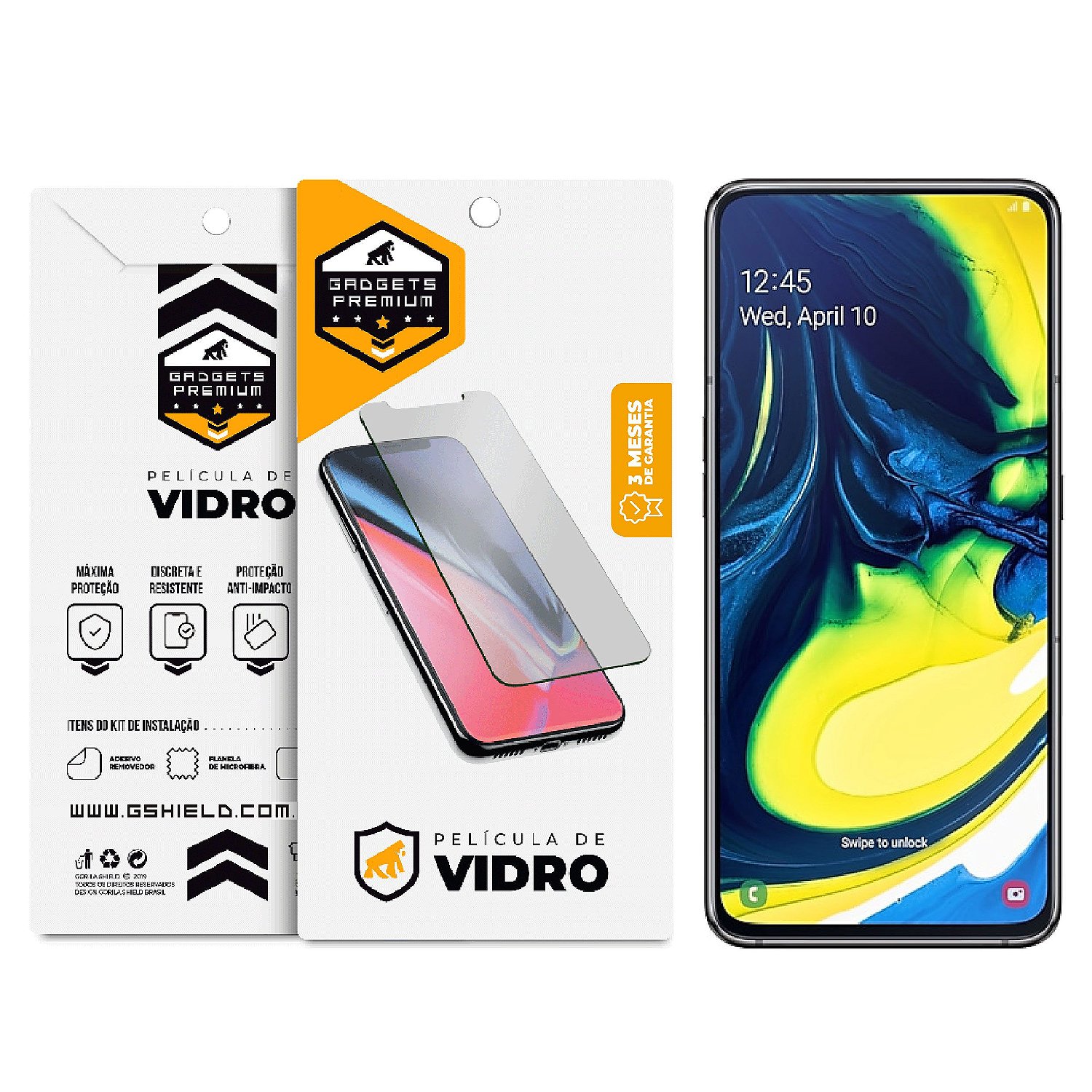 Película para Samsung Galaxy A80 - Vidro Dupla - Gshield