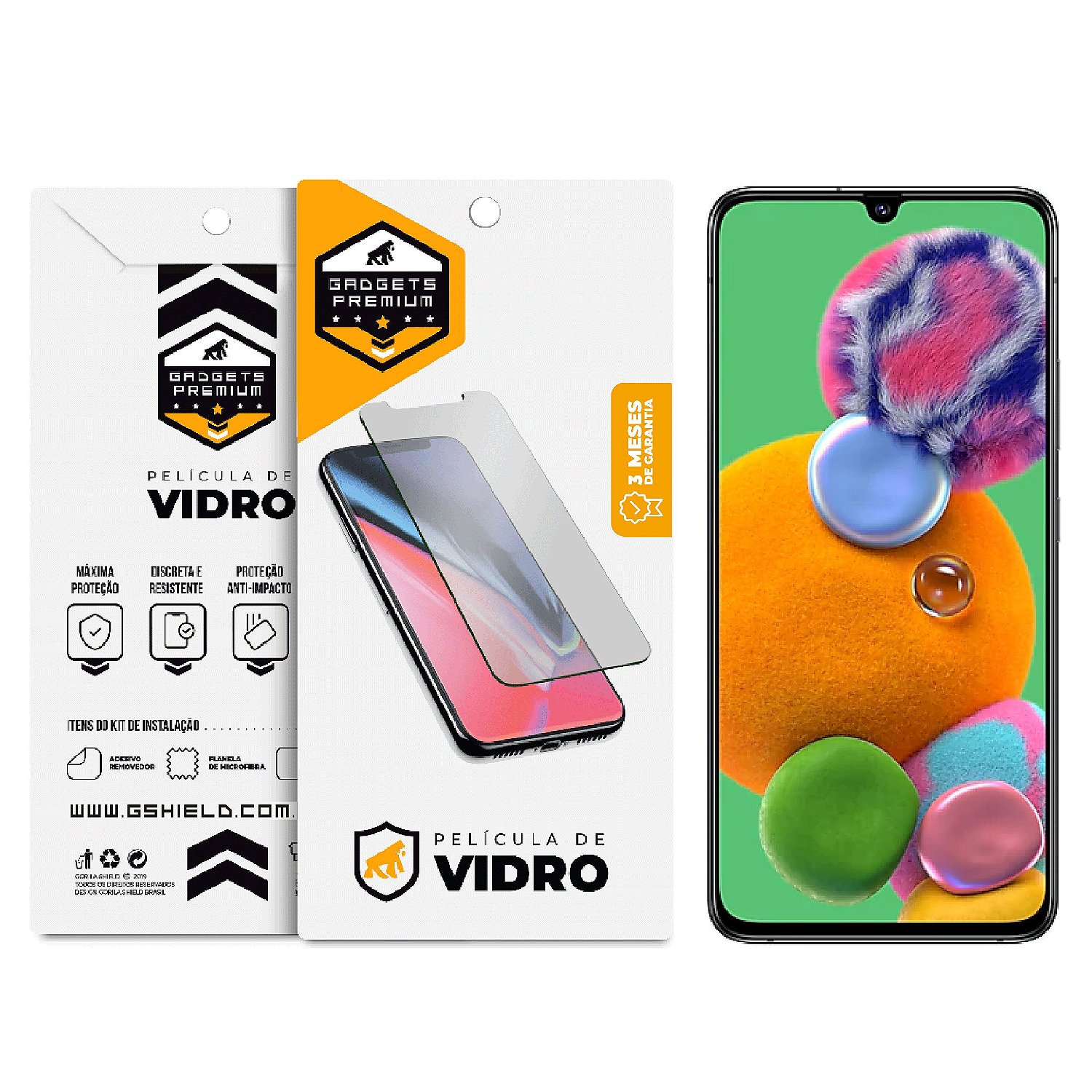 Película para Samsung Galaxy A90 - Vidro Dupla - Gshield