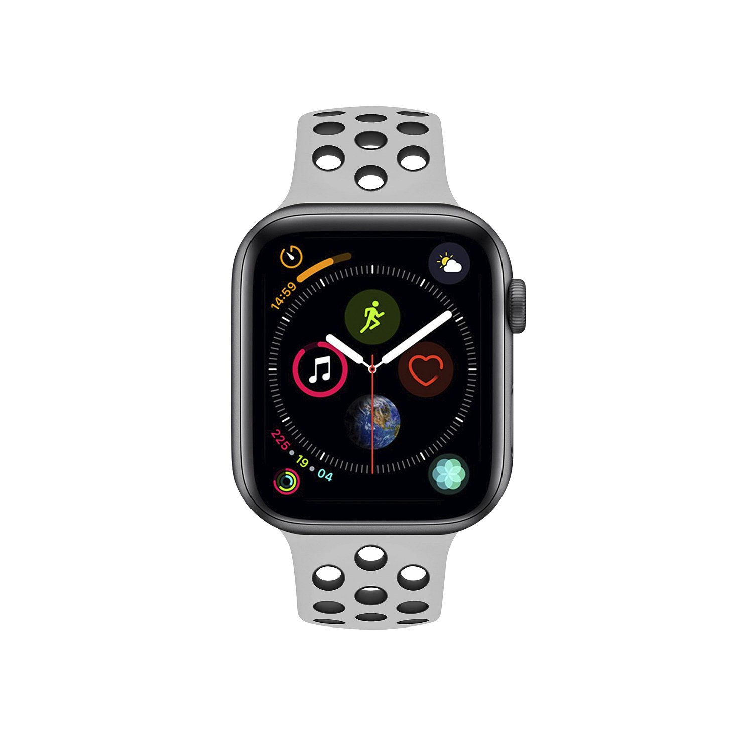 Pulseira para Apple Watch 42 / 44 / 45MM Armor Running - Branco e Preto - Gshield