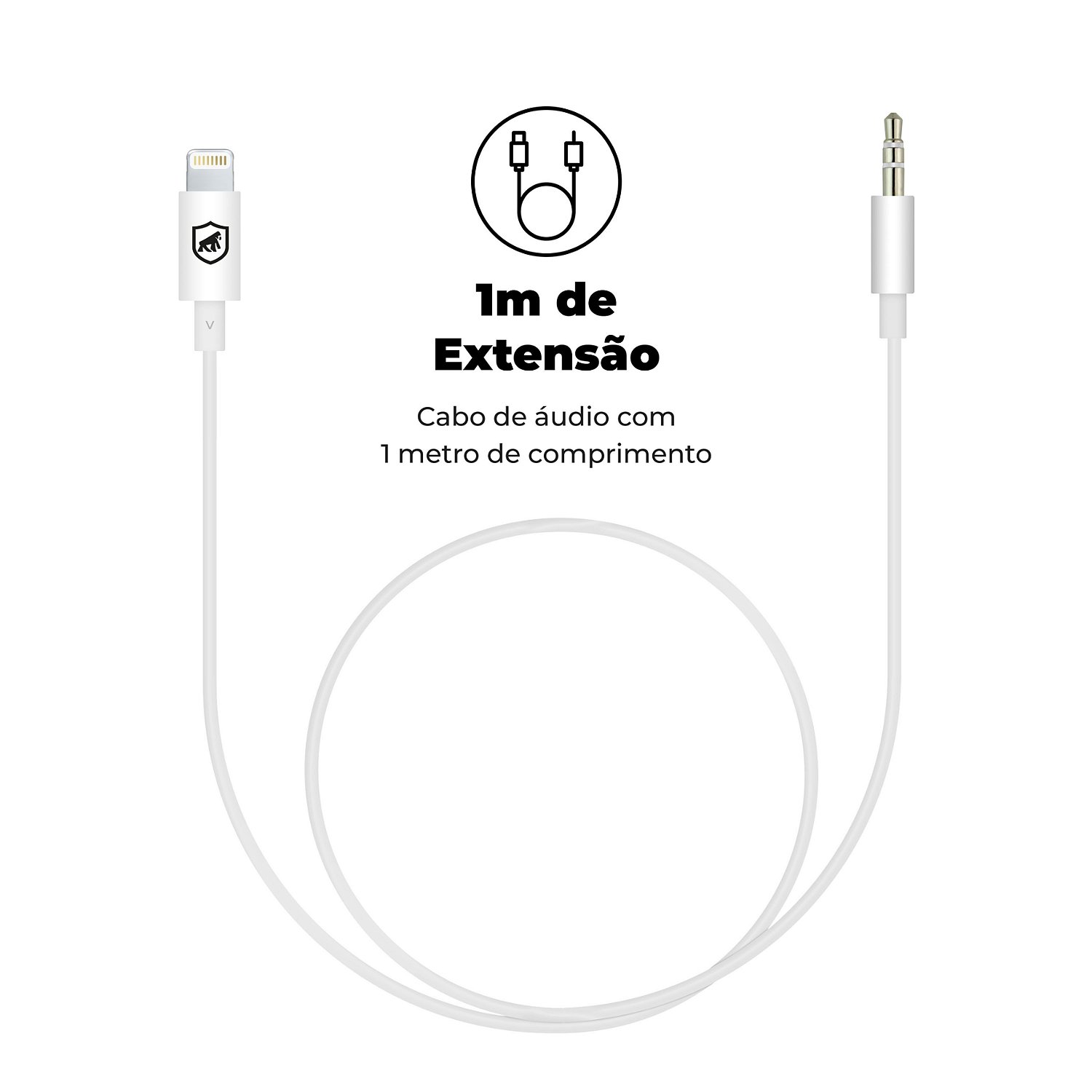 Cabo Auxiliar P2 para iPhone / P2 - Lightning - Gshield - foto 3