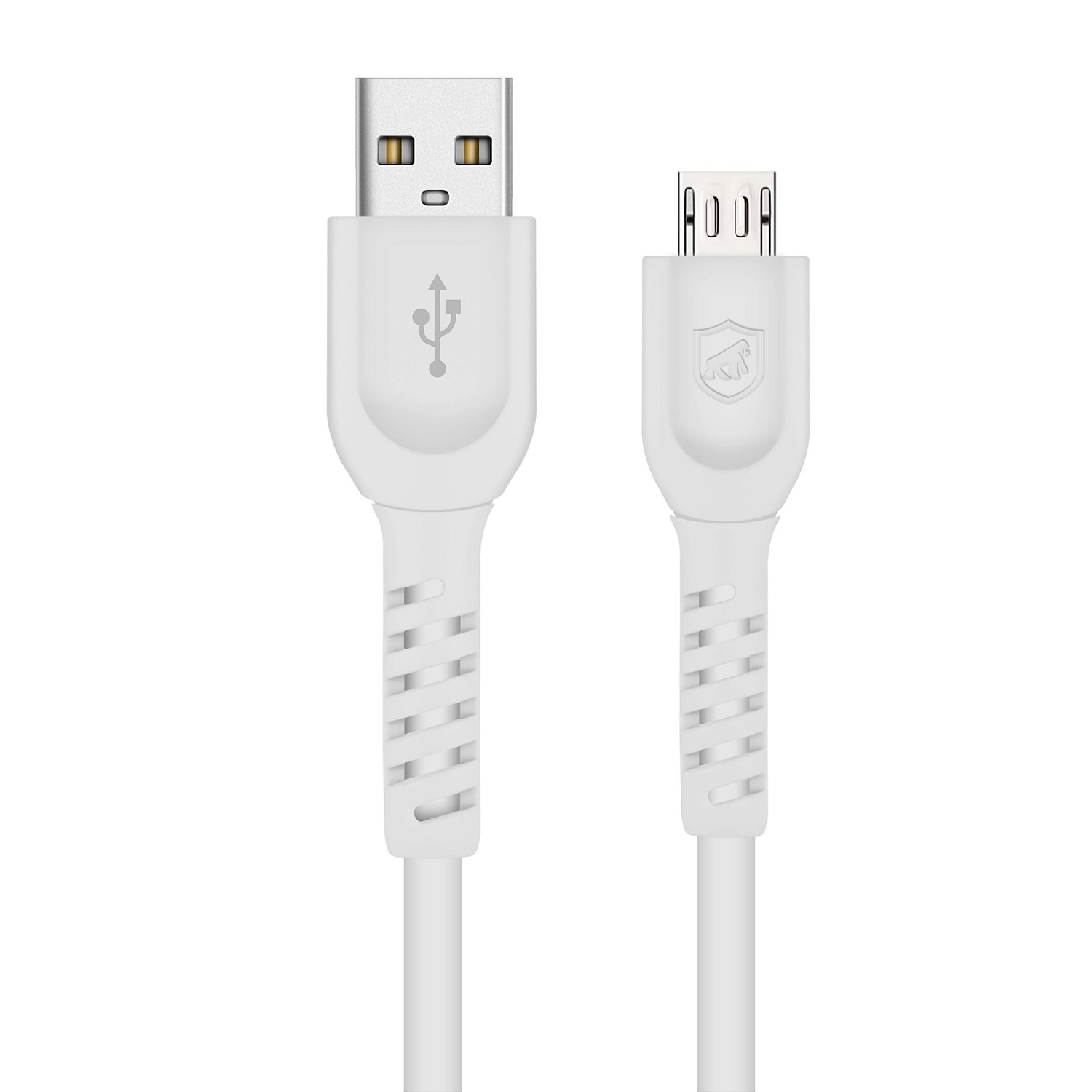 Cabo Dual Shock Micro Usb V8 - Branco - 1,2m - Gshield
