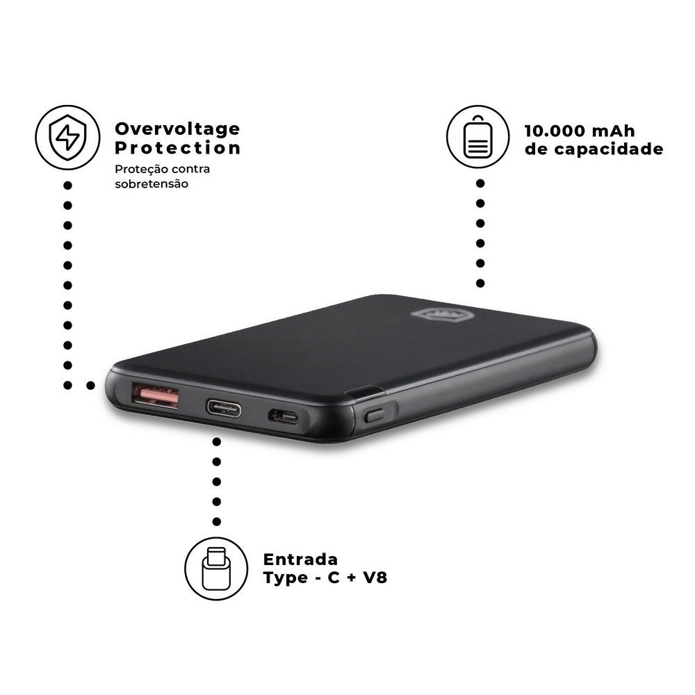 Carregador Portátil Powerfast - 10.000mAh - Gshield