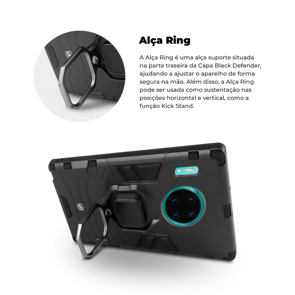 Capa para Huawei Mate 30 - Defender Black - Gshield - foto 3