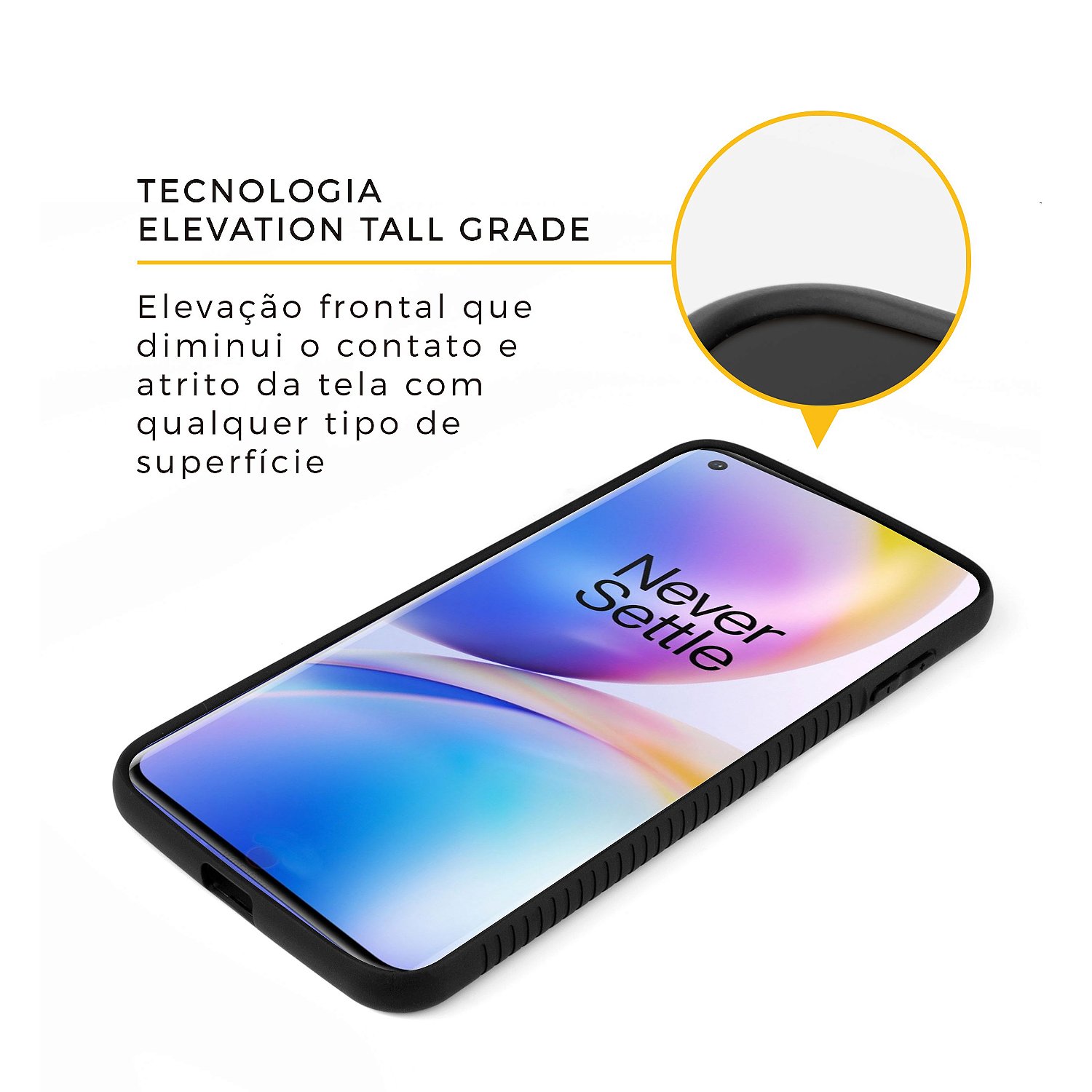 Capa para OnePlus 8 - Stronger Preta - Gshield