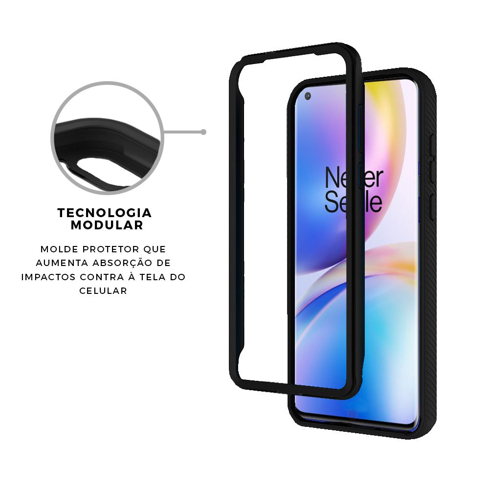 Capa para OnePlus 8 - Stronger Preta - Gshield
