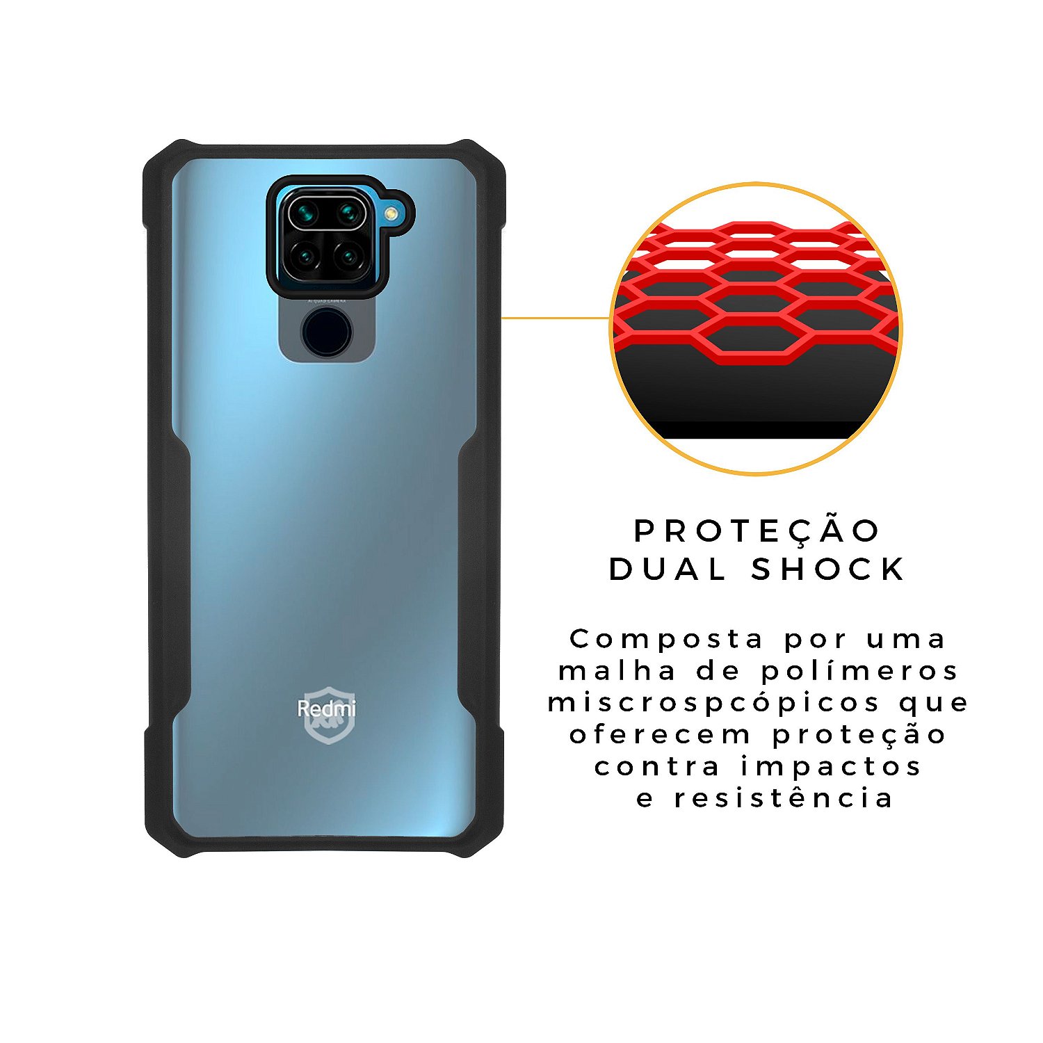 Capa para Xiaomi Redmi Note 9 - Dual Shock X - Gshield - foto 3