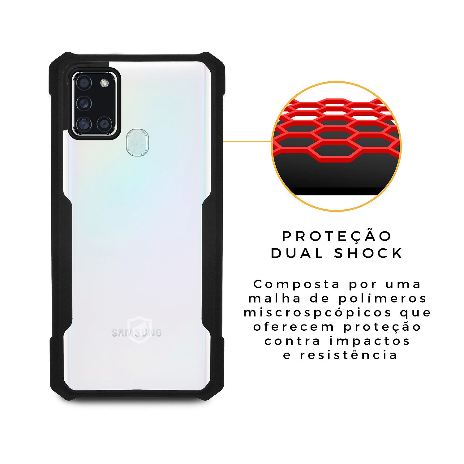 Capa para Samsung Galaxy A21s - Dual Shock X - Gshield