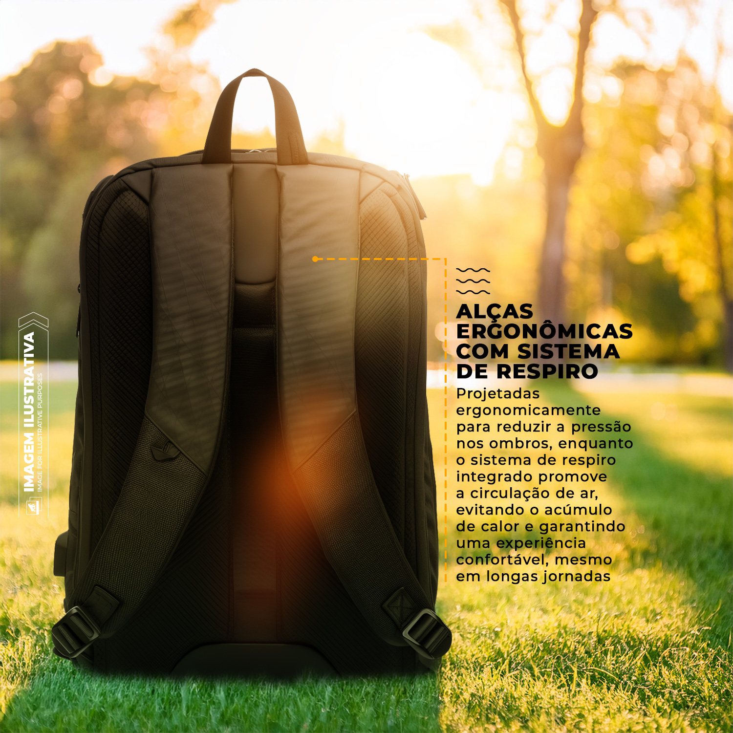 Mochila Executiva para Notebook 15,6" com Abertura 180°, Porta USB e Proteção Antichoque - Dual Shock - Gshield