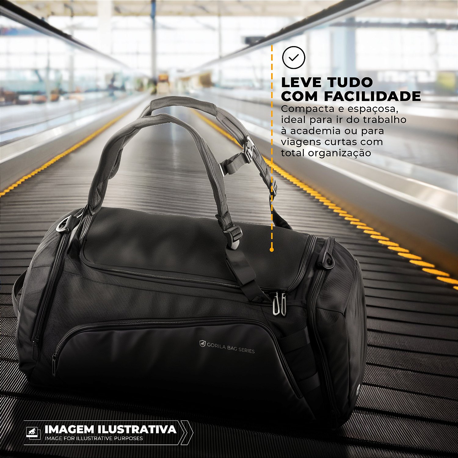 Bolsa de Academia Fitness Mala de Viagem - Mochila Running - Gshield