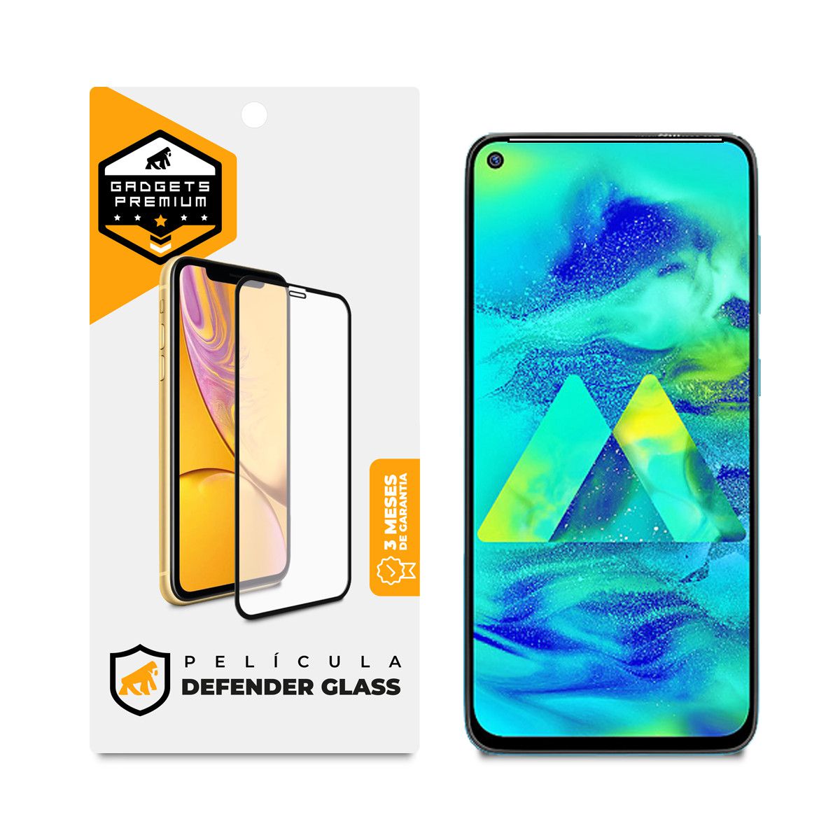 Película para Samsung Galaxy M50S - Defender Glass Preta - Gshield