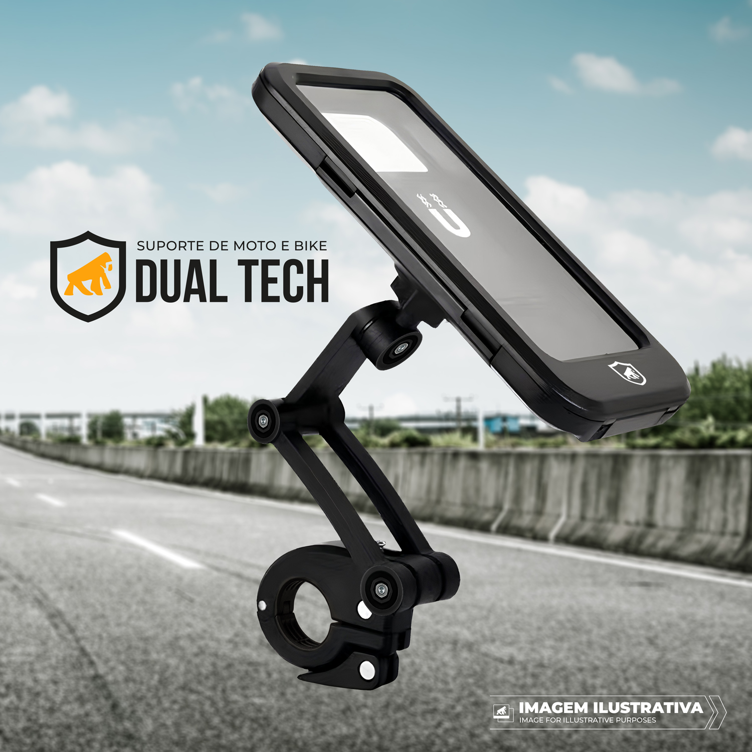 Suporte para Moto, Bicicleta, Bike - à prova d'água e com rotação 360º - Dual Tech - Pequenos Defeitos -Gshield - foto 8