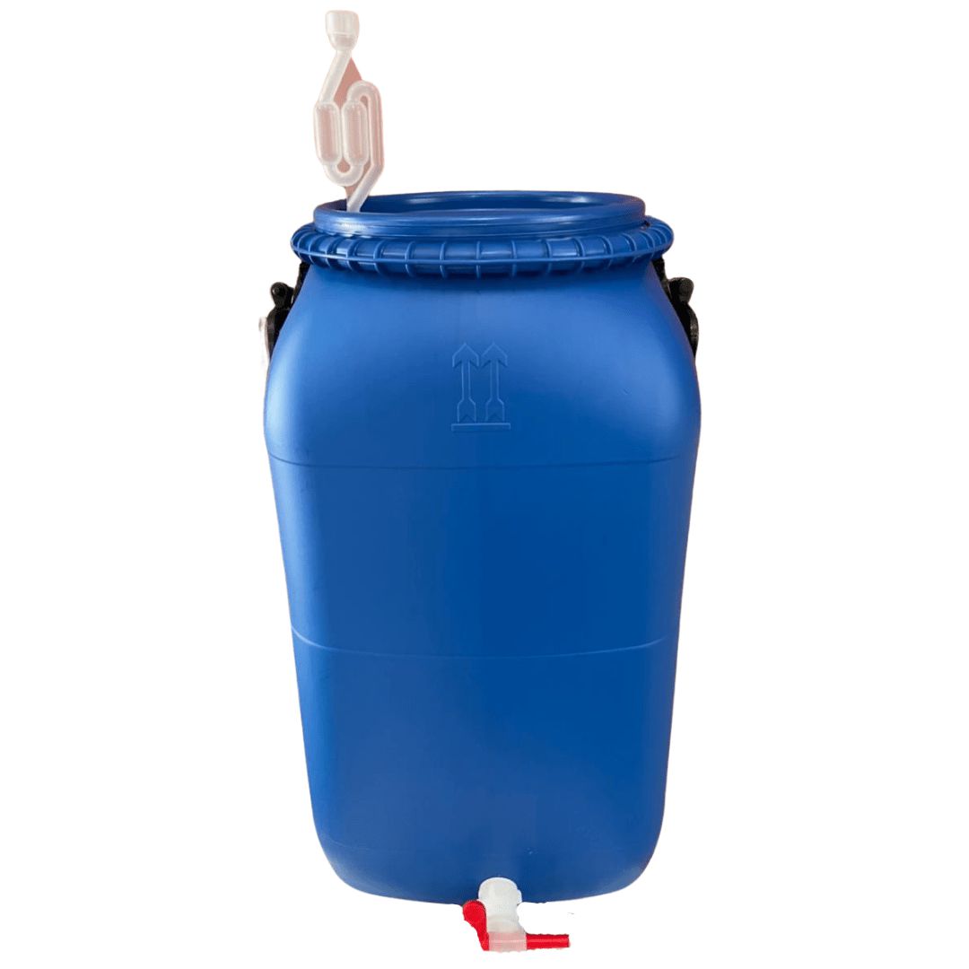 Bombona 50 Litros Completa Azul com airlock, vedante e torneira - Piquiri  Brewshop - Loja De Lúpulos, Extrato De Malte e Mais | Piquiri