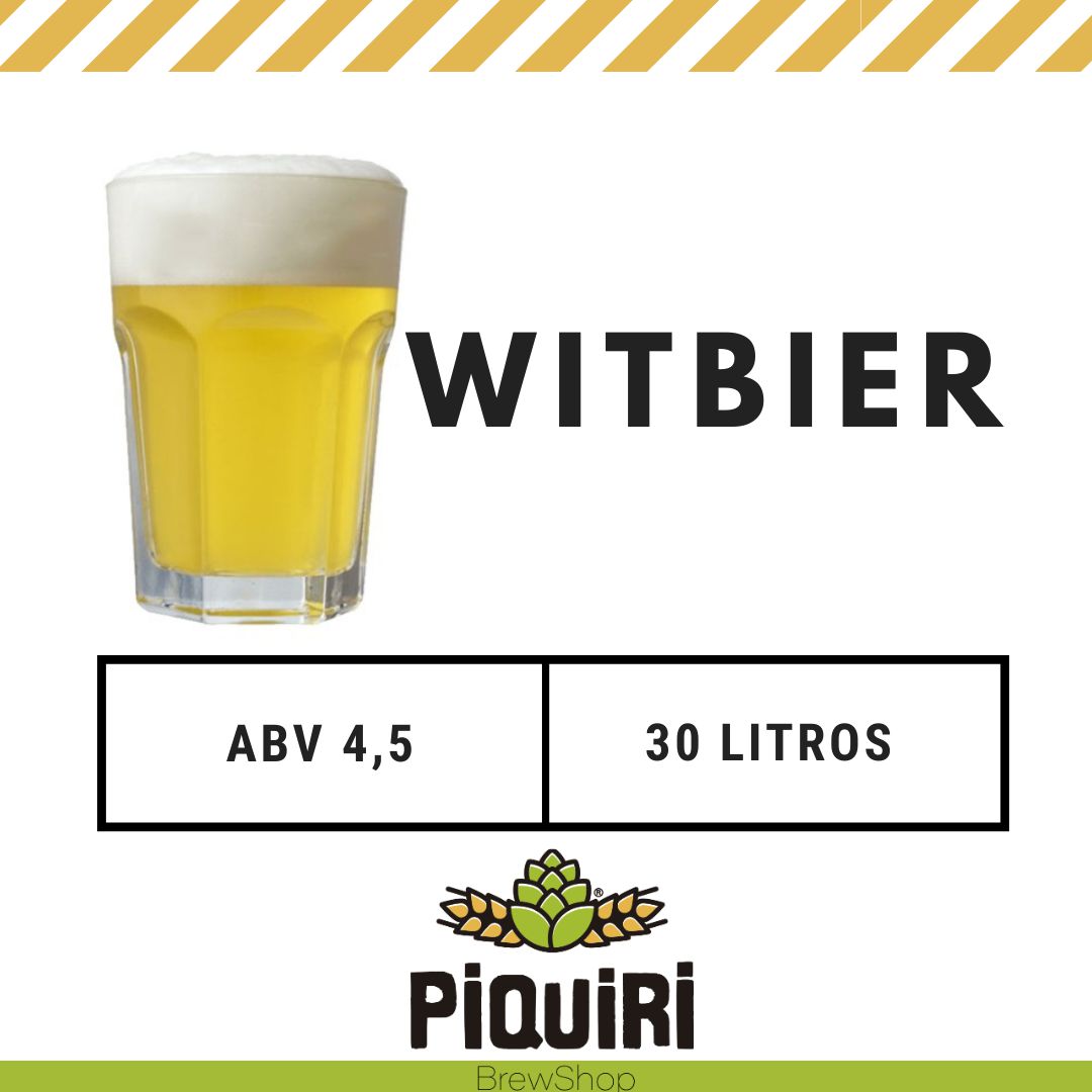 Kit receitas cerveja artesanal 30L Witbier - Piquiri Brewshop - Loja De  Lúpulos, Extrato De Malte e Mais | Piquiri