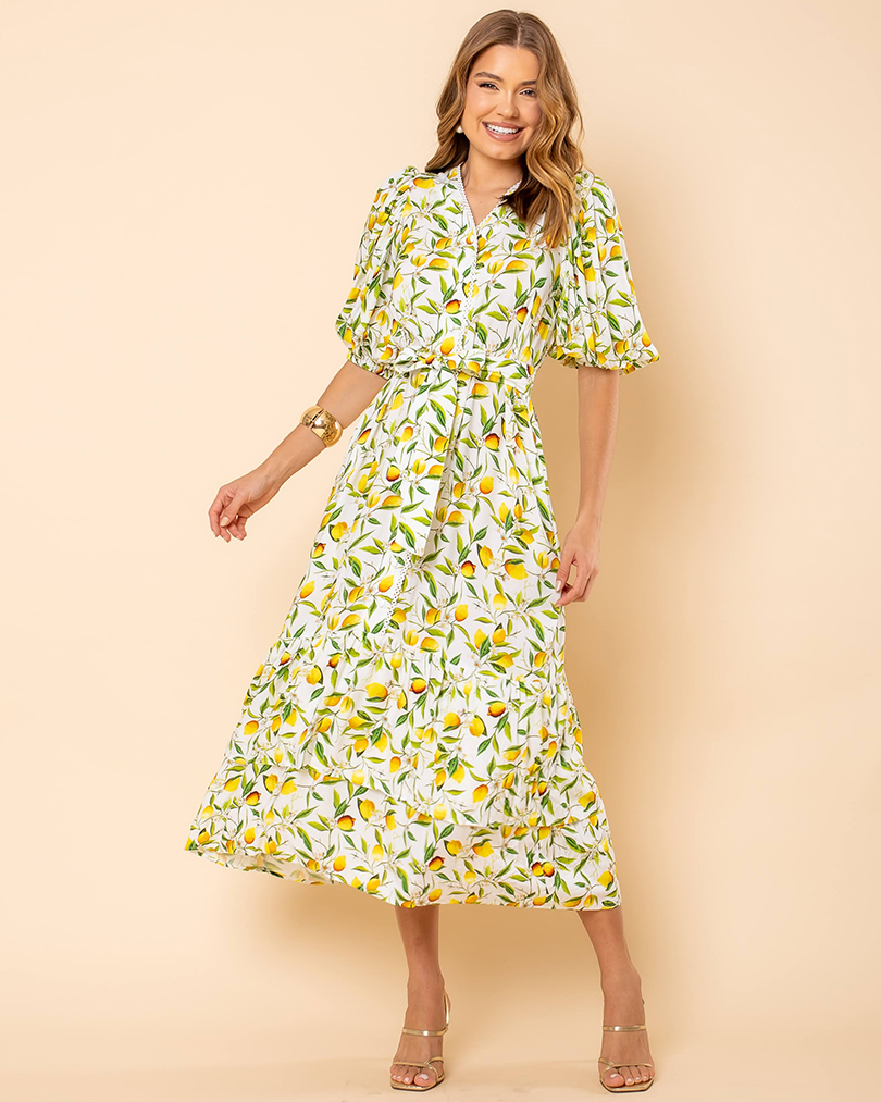 Vestido Midi Para Baixinhas Como Usar Chemise Limões Stella Maris