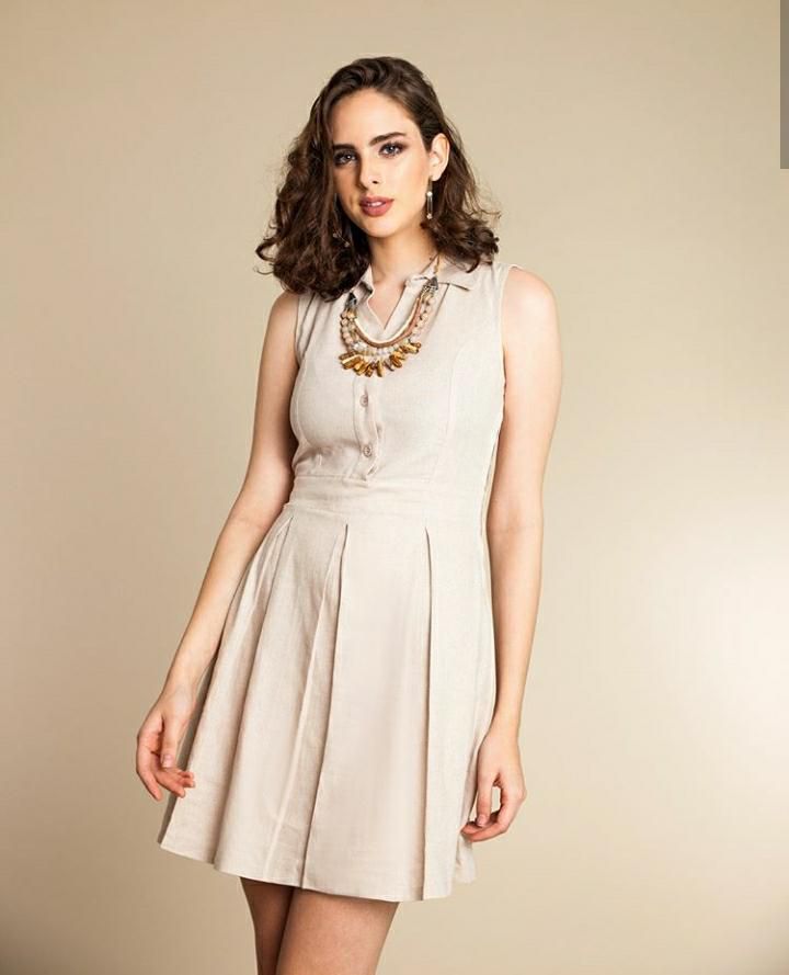 Vestido clássico em linho - Madame Ninna - loja online de confeccções  femininas