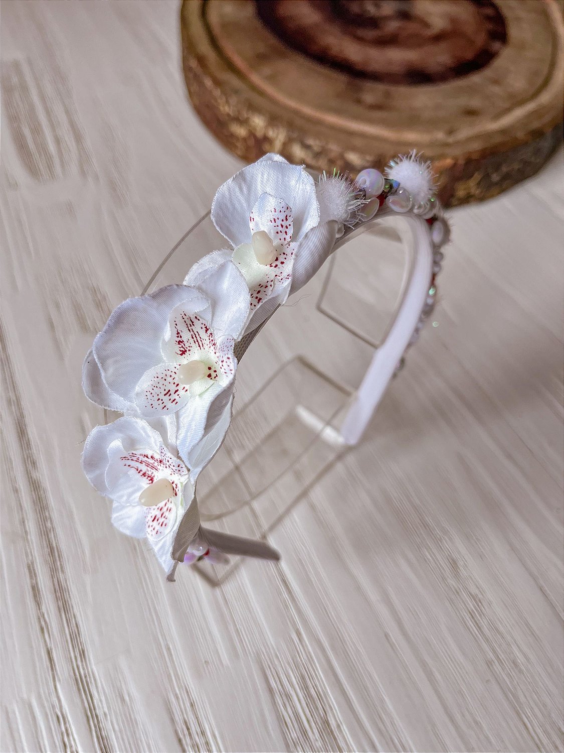 Tiara Infantil Bordada Flores Mini Orquídea Amalia - G. Offer - Acessórios  para Cabelo