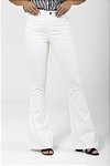 Calça Jeans Feminina Flare Off-White - Saara