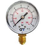 Manometro Vertical em ABS 53mm - 1/4 - 240psi = 16bar (729504)