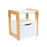 Mesa de Cabeceira Infantil Branca - Bella
