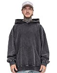 Moletom Washed Grey Biker Oversized