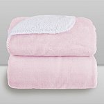 Cobertor Bebê Microfibra Plush com Sherpa 0,90 x 1,10 Rosa