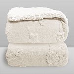 Cobertor Bebê Plush com Sherpa 0,90 x 1,10 Urso Branco