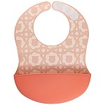 Babador de Silicone Grande Cobertura Total Coral - Marcus & Marcus