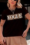 T-SHIRT PLUS SIZE VOGUE ANIMAL PRINT DTF XG