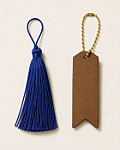 Tassel de Seda e Etiqueta Laser