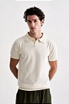Polo Tricot Gola V - Off White