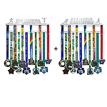 Combo 2 Porta Medalhas Personalizado Com Frase + Extensor