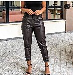 Calça jogger preta couro sintético Madame Ninna - Madame Ninna - loja  online de confeccções femininas