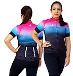 CAMISA CICLISMO FEMININA SÓDBIKE, PROTEÇÃO SOLAR 20, ZIPER FULL