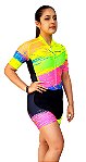 MACAQUINHO CICLISMO FEMININO SÓDBIKE, FORRO GEL E ESPUMA MISTO, FLUOR
