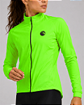 CORTA VENTO CICLISMO FEMININO SÓDBIKE, 3 BOLSOS, ZIPER FULL, VERDE FLUOR