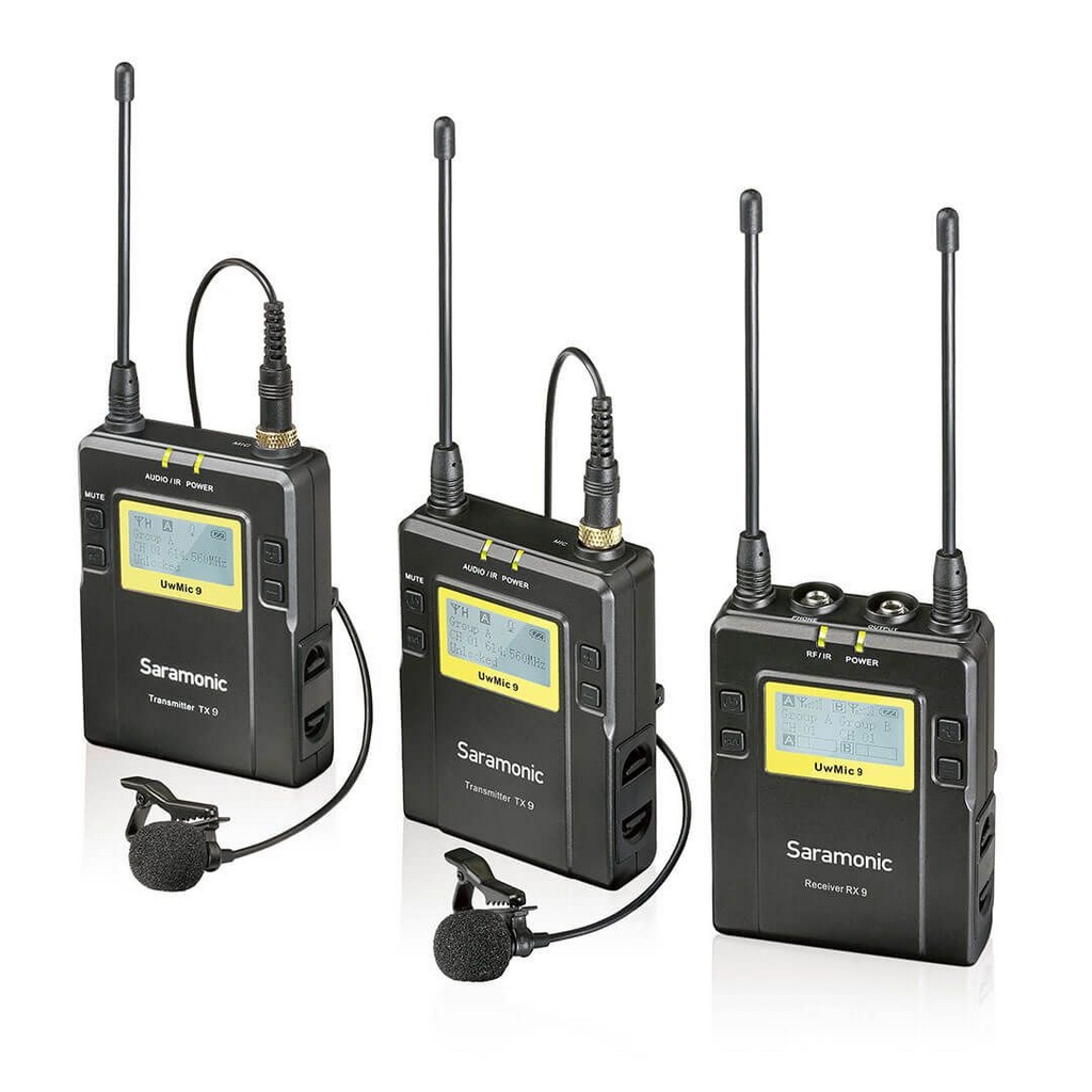 Sistema sem fio profissisional UHF para camera com dois