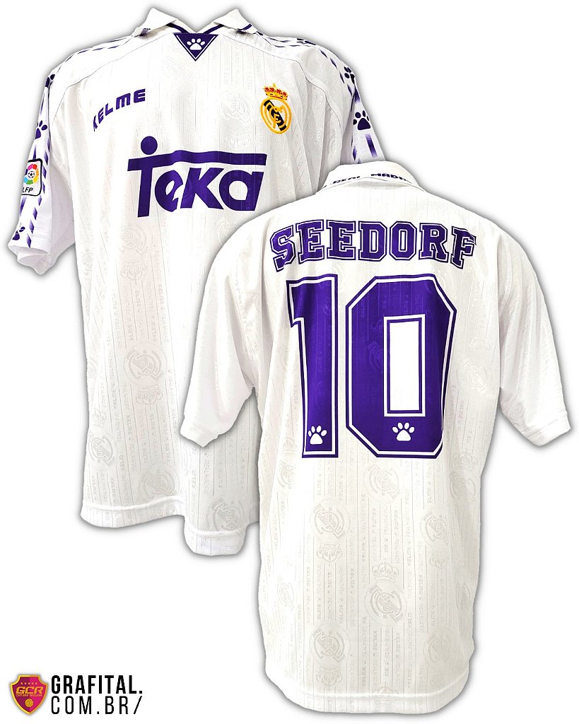 Real Madrid 1996/1997 Tamanho GG 80x58cm - Grafital Camisas Relíquias