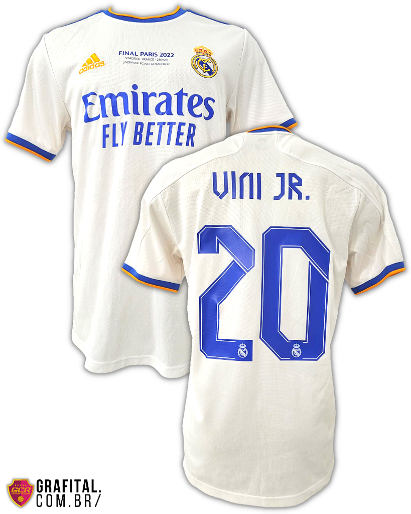 Real Madrid 2021/2022 Tamanho M 75x51cm - Grafital Camisas Relíquias