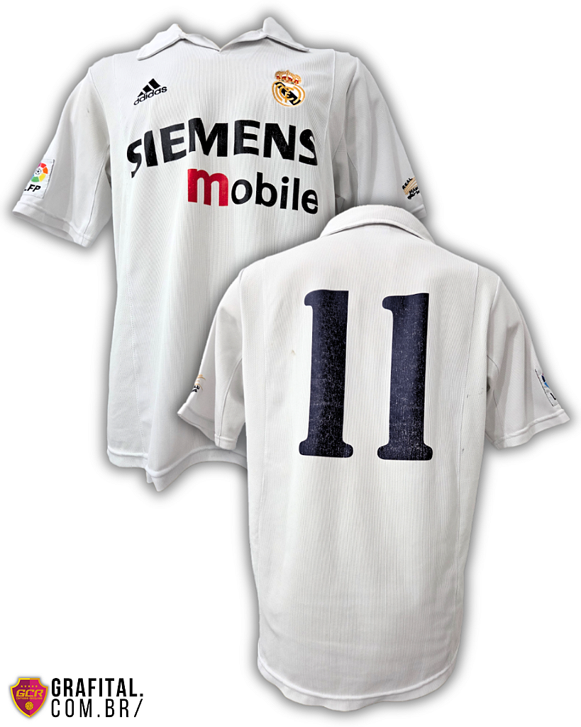 Real Madrid 2002/2003 Tamanho G 72x56cm - Grafital Camisas Relíquias