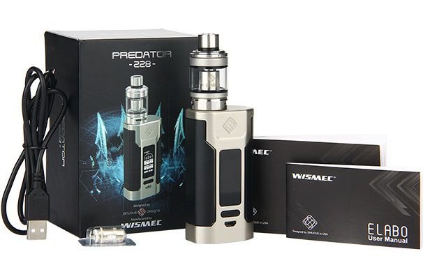 Kit Cigarro Eletrônico Predator 228W Wismec caixa