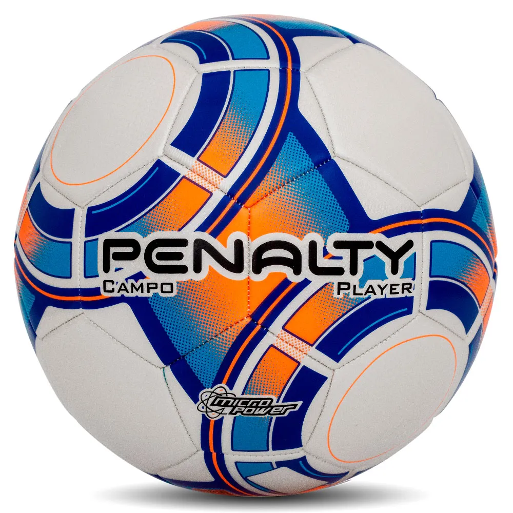 Bola Futebol Campo Player XXI PENALTY - Bco/Azul/Lj - Mercadão Dos