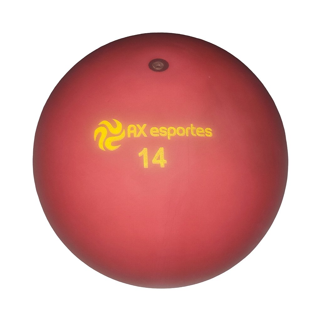 Bola Iniciação Borracha Lisa AX Esportes Nº14 C/GUIZO - Vermelha