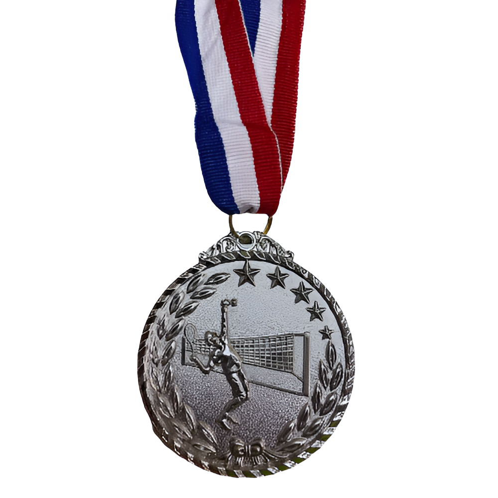 Medalha TENIS Prata AX 65mm YWA 470 - Mercadão Dos Esportes, loja
