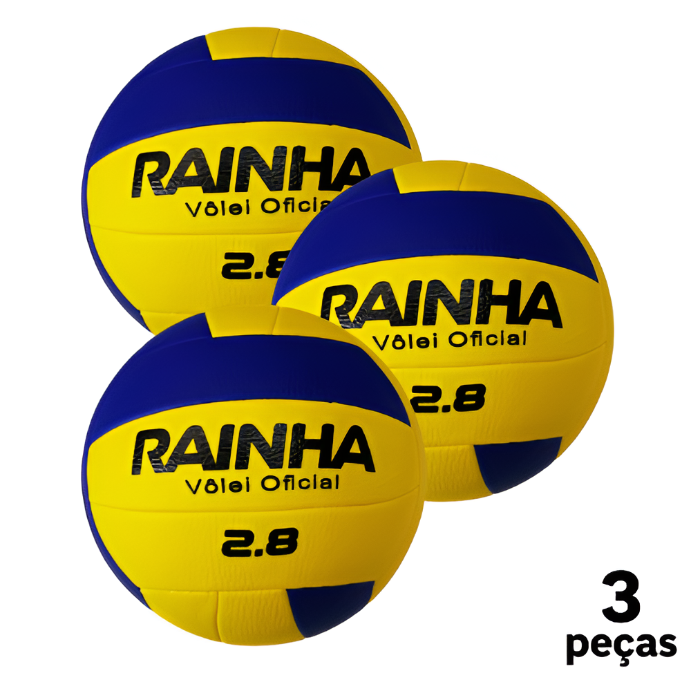 Bola Vôlei Rainha Oficial 2.8 - PROMO - PACK COM 3