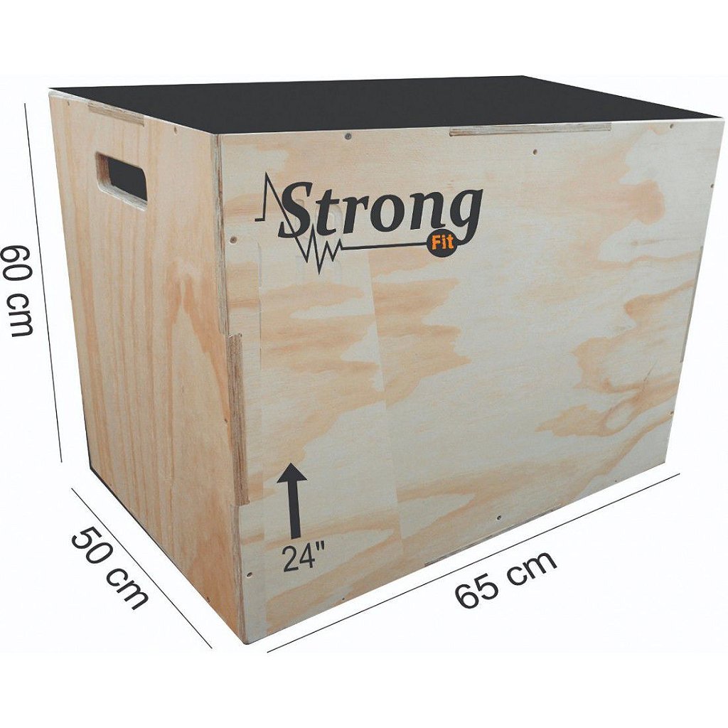 Caixa de Crossfit Strong 24" - 60 x 65 x 50cm - Mercadão Dos Esportes, loja  de materiais esportivos
