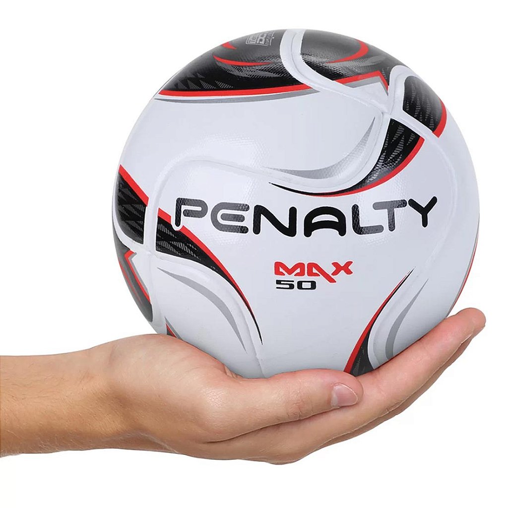 Bola de Futsal Penalty Max 50 X Termotec - Branco e Preto - Mercadão Dos  Esportes, loja de materiais esportivos