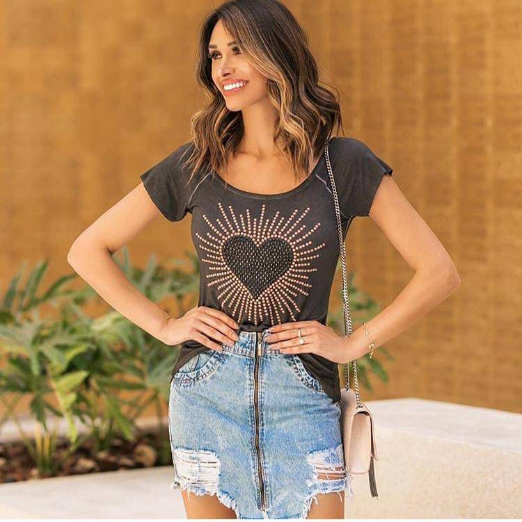 tshirts com pedrarias