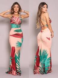 vestido estampado sereia