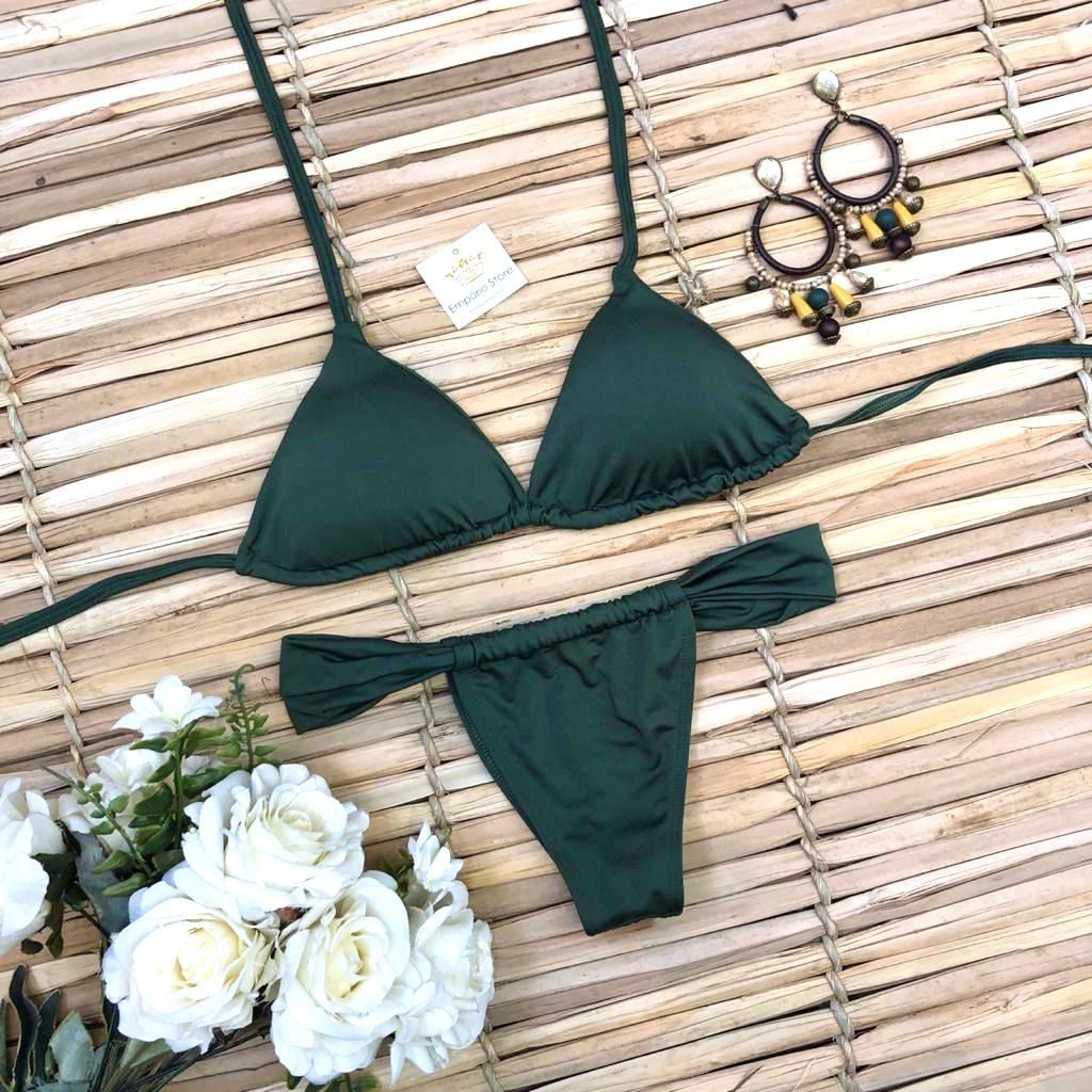 Biquini verde escuro Clearance